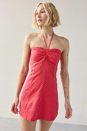 Kimchi Blue Cate Y-Neck Halter Mini Dress in , Women