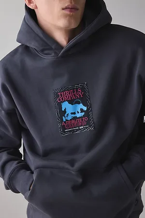 Thrills Chain Of Formation Oversized Hoodie Sweatshirt in , Men