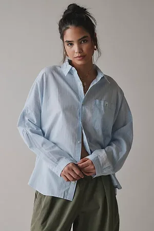 BDG Alex Breezy Cotton Oversized Button-Down Shirt in , Women