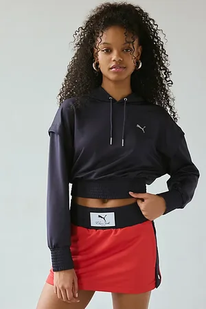 PUMA X LaQuan Smith Cropped Hoodie Sweatshirt in , Women
