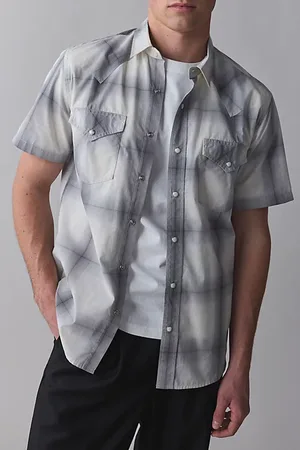 Pendleton Frontier Check Pattern Short Sleeve Shirt Top in , Men