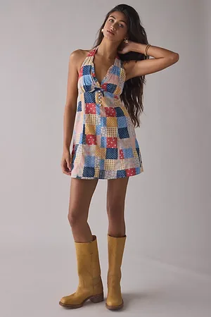 Kimchi Blue Charlie Printed Halter Mini Dress in , Women