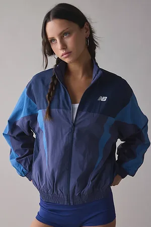 New Balance Color Blocked Woven Zip-Up Jacket in , Women