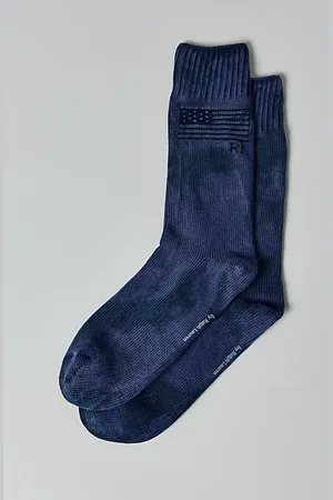 Ralph Lauren Indigo Piece Dye Boot Sock in , Men