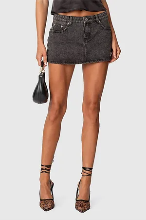 Edikted Chiara Denim Mini Skirt in , Women