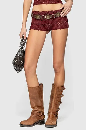 Edikted Kelani Crochet Shorts in , Women