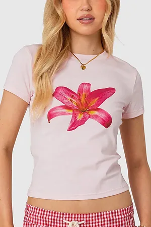 Edikted Daylily T-Shirt Top in , Women