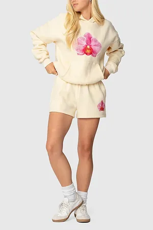 Edikted Orchid Babe Sweat Shorts in , Women