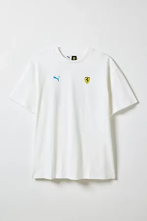 PUMA X Ferrari Sketches Graphic Tee in White, Men