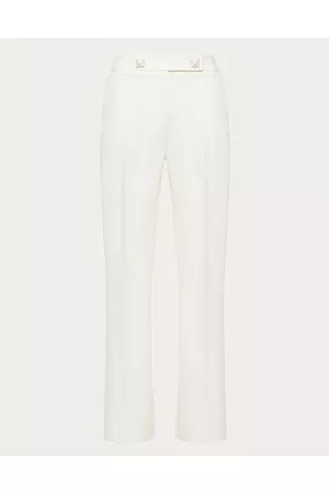 VALENTINO Women Wide Leg Pants - CREPE COUTURE TROUSERS Woman IVORY 36