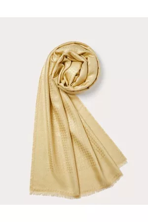 VALENTINO GARAVANI Women Accessories - MAXI STUD LUREX JACQUARD STOLE IN SILK AND CASHMERE 75X200 CM Woman UNI