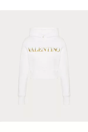 VALENTINO EMBROIDERED JERSEY HOODIE Woman L
