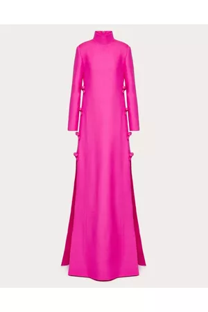 VALENTINO CREPE COUTURE EVENING DRESS WITH BOW DETAIL Woman PINK PP 40