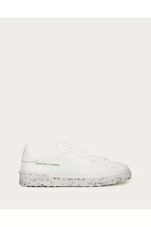 VALENTINO GARAVANI Men Low Top & Lifestyle Sneakers - Open for a Change Sneaker in bio-based material Man WHITE 38