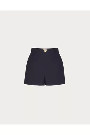 VALENTINO Women Shorts - CREPE COUTURE SHORTS Woman NAVY 36