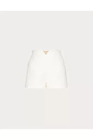VALENTINO Women Shorts - CREPE COUTURE SHORTS Woman IVORY 36