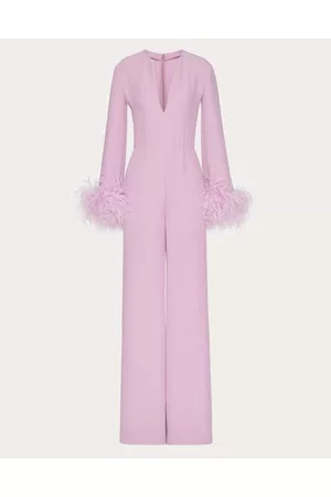 VALENTINO Women Jumpsuits - EMBROIDERED CADY COUTURE JUMPSUIT Woman PINK 36