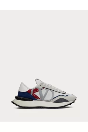 VALENTINO GARAVANI Men Low Top & Lifestyle Sneakers - NETRUNNER FABRIC AND SUEDE SNEAKER Man WHITE/MULTICOLOUR 40.5