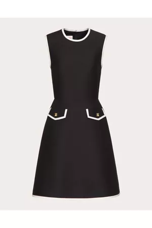 VALENTINO Women Short & Mini Dresses - CREPE COUTURE DRESS Woman BLACK/IVORY 36