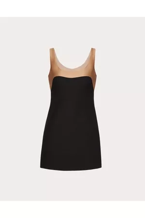 VALENTINO Women Short & Mini Dresses - CREPE COUTURE DRESS Woman BLACK/SAND 36