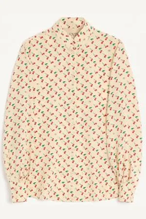VALENTINO CREPE DE CHINE SHIRT WITH CHERRYFIC PRINT Woman 36