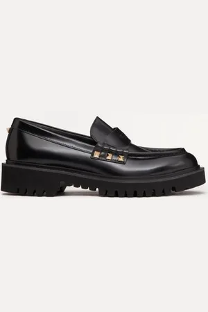 VALENTINO GARAVANI ROCKSTUD CALFSKIN LOAFER Woman 35.5