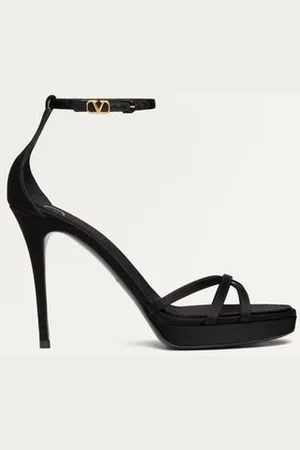 VALENTINO GARAVANI GARAVANI EVENINGLAM SATIN PLATFORM SANDAL 120MM Woman 35.5