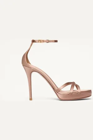 VALENTINO GARAVANI GARAVANI EVENINGLAM SATIN PLATFORM SANDAL 120MM Woman 35.5