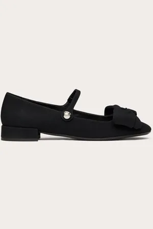 VALENTINO GARAVANI GARAVANI BOWJANE MARY-JANE BALLERINA IN CREPE FABRIC 20MM Woman 35.5