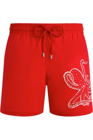 Vilebrequin Men Stretch Short Swim Trunks Placed Poulpe