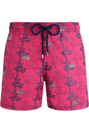 Vilebrequin Men Swim Trunks Embroidered Seaweed
