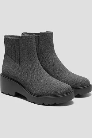 vivaia Round-Toe Platform Chunky Wedge Boots (Everly)