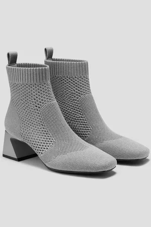 vivaia Square-Toe Perforated Heeled Boots (Melissa)