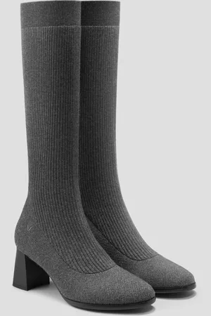 vivaia Round-Toe Water-Repellent Wool Knee High Boots (Tessa）