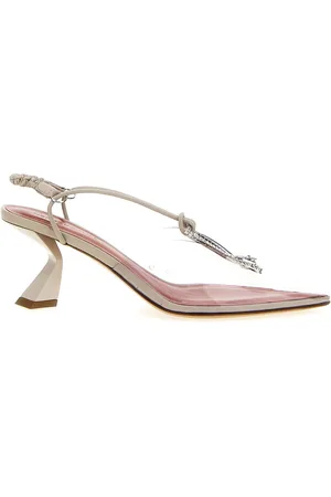 Nensi Dojaka Crystal Pvc Sling Backs Pumps