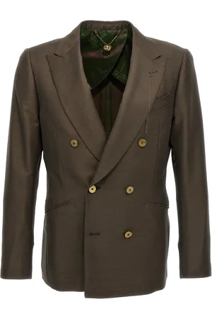 MAURIZIO MIRI Double-Breasted Blazer Green