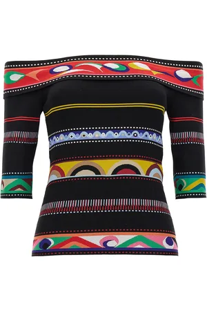 Emilio Pucci Jacquard Patterned Top Tops