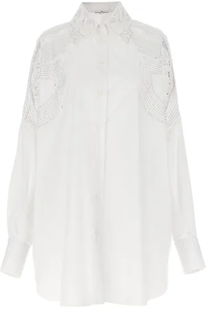 ERMANNO SCERVINO Rhinestone Embroidery Shirt Shirt And Blouse