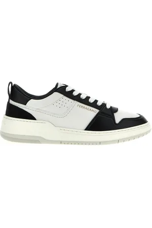 Salvatore Ferragamo Men's Scuby Black Croco Leather Low-top Sneakers, Brand  Size 9 