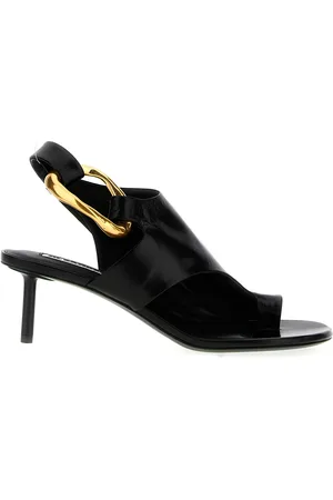 Jil Sander Brass Jewel Thong Sandals
