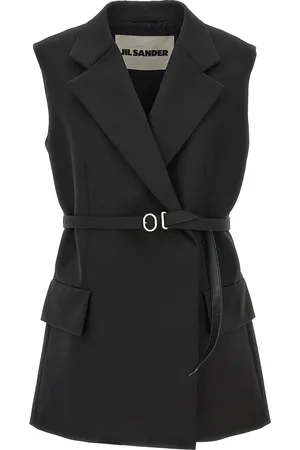 Jil Sander Belt Wool Vest Gilet