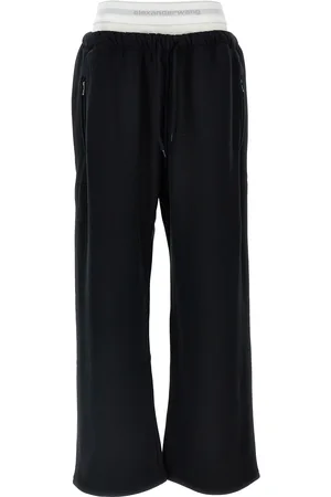 Alexander Wang Wide Leg W/ Logo Elastic Exposed Brief Pants