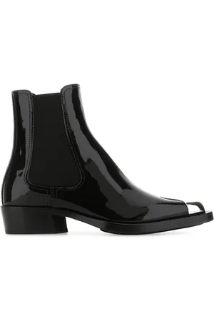 Alexander McQueen Black leather ankle boots