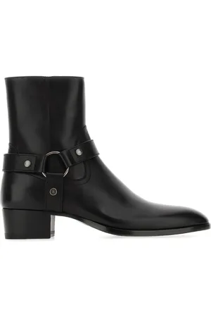 Saint Laurent Black leather ankle boots
