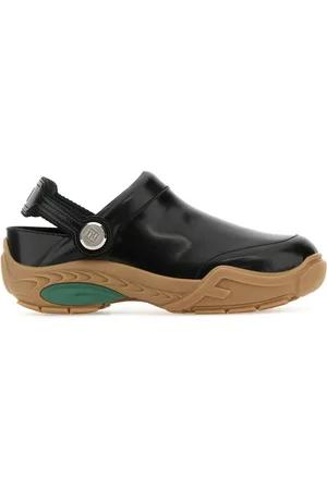 Fendi Black leather Lab mules