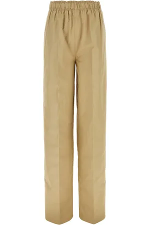 Prada Sand cotton wide-leg pant