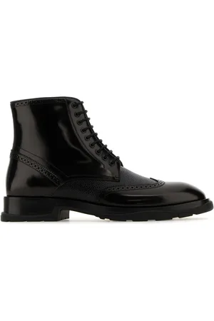 Alexander McQueen Black leather ankle boots