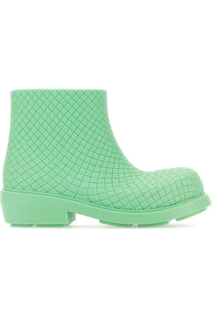 Bottega Veneta Mint green rubber Fireman ankle boots