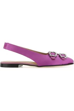 Edhen Milano Purple satin Sunset ballerinas
