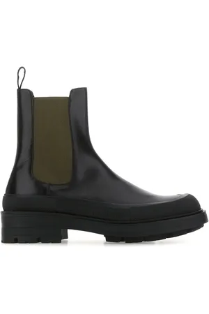 Alexander McQueen Black leather Boxcar ankle boots